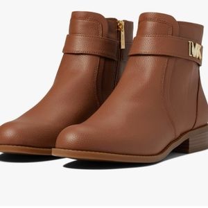 MICHAEL KORS JILLY FLAT ANKLE BOOT | SIZE 7 AND 9 | BROWN COLOR